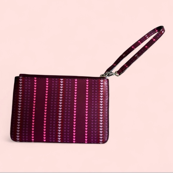 KATE SPADE Shore Street Heart Stripe Tini Clutch with Wrist Strap - Picture 6 of 9